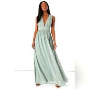 Lulu's Light Green Maxi Dress